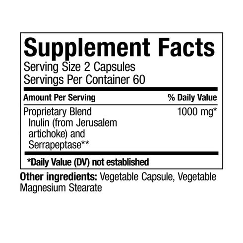 Serrapeptase with Inulin